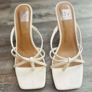DV by Dolce Vita Women's Ivory Strappy Heels